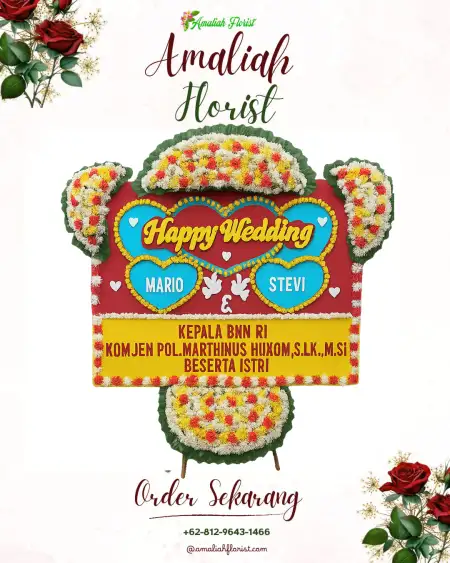 Papan Bunga Pernikahan Bina